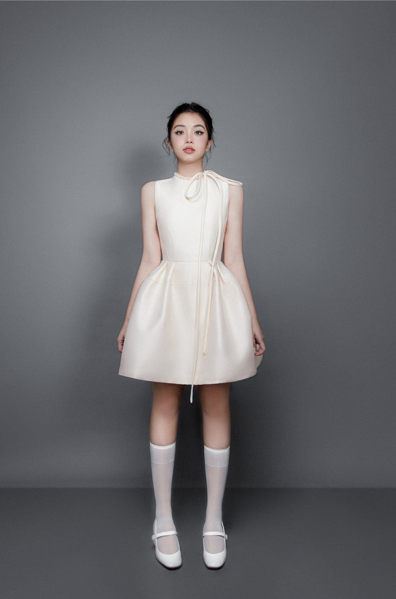 LADUREE Pearl Embellished Mini Dress – GIANA official website
