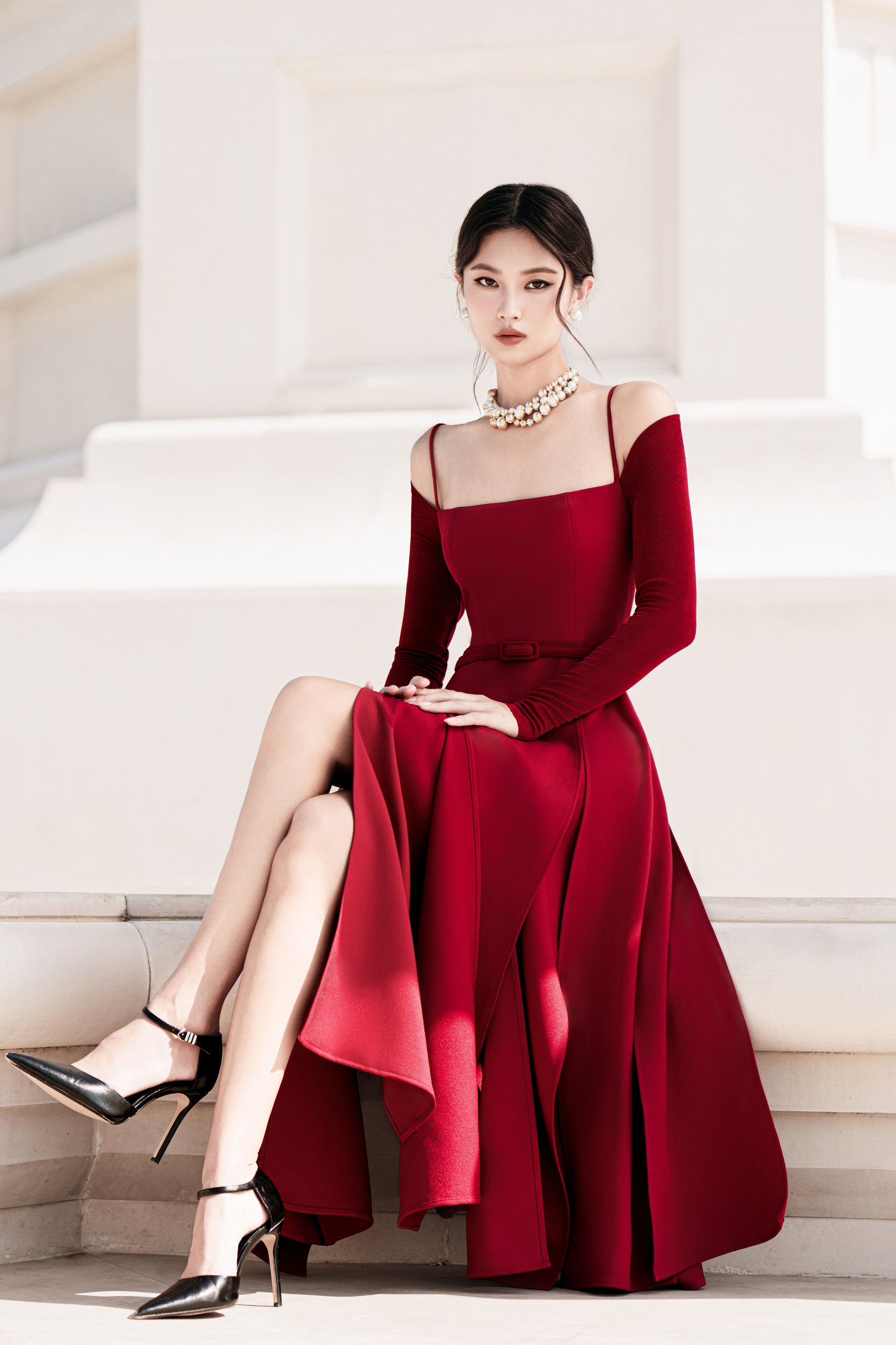 GIANA ジアナPHANTOM Fringed Midi Dress GIANA ジアナPHANTOM Fringed Midi Dress