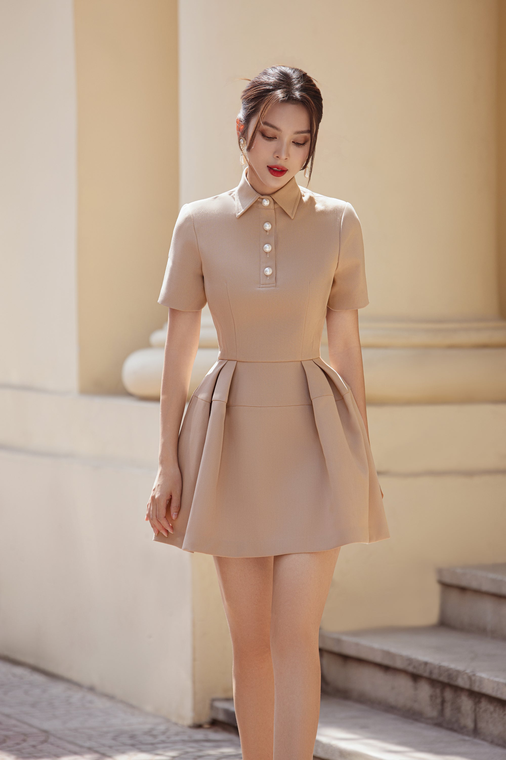 EVETTE Dress with Shortsleeves