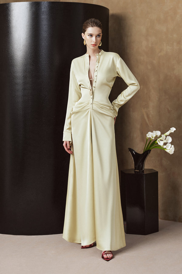 VIN Gathered Shirtdress