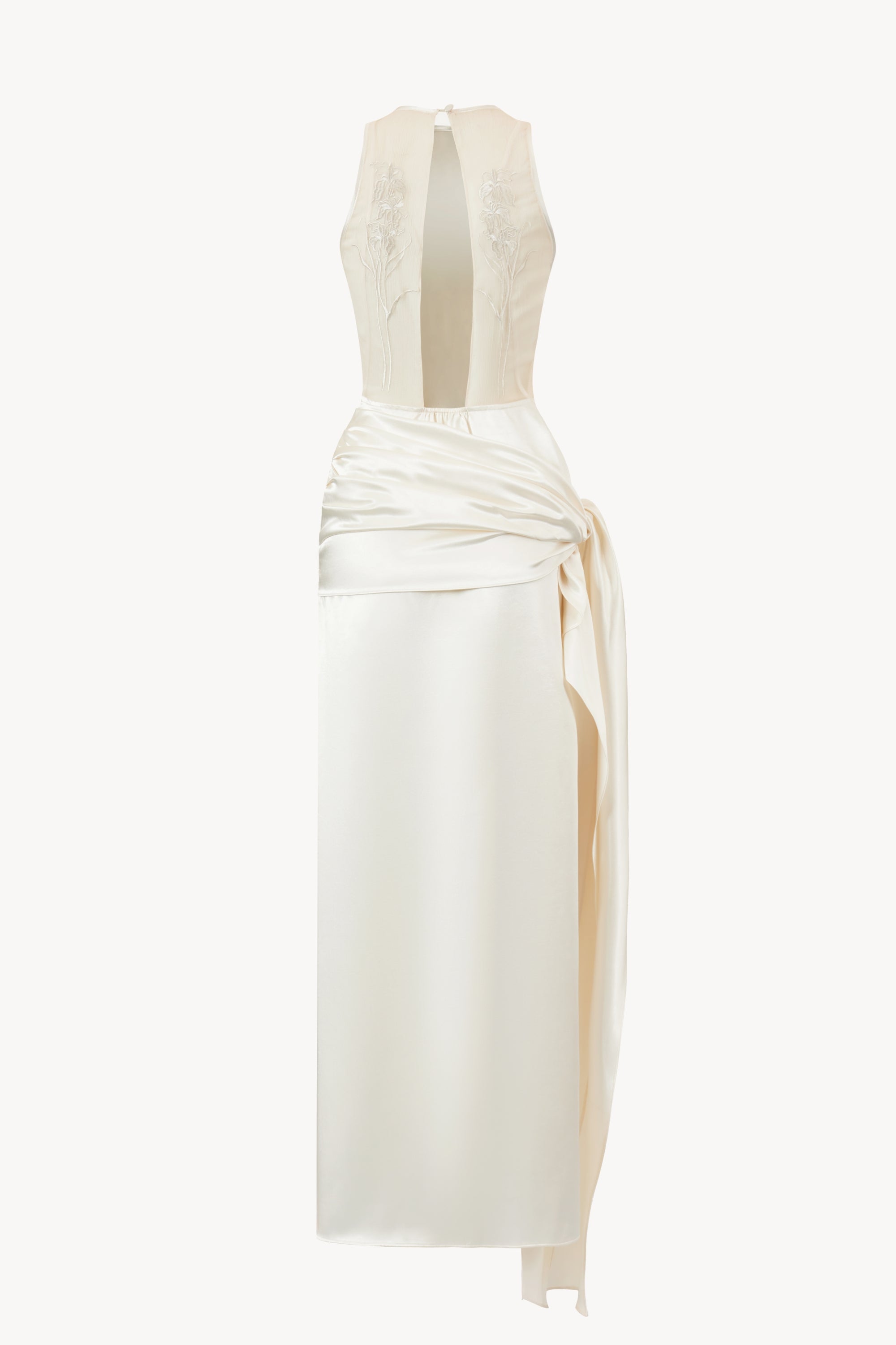 LAN Embroidered Long Dress