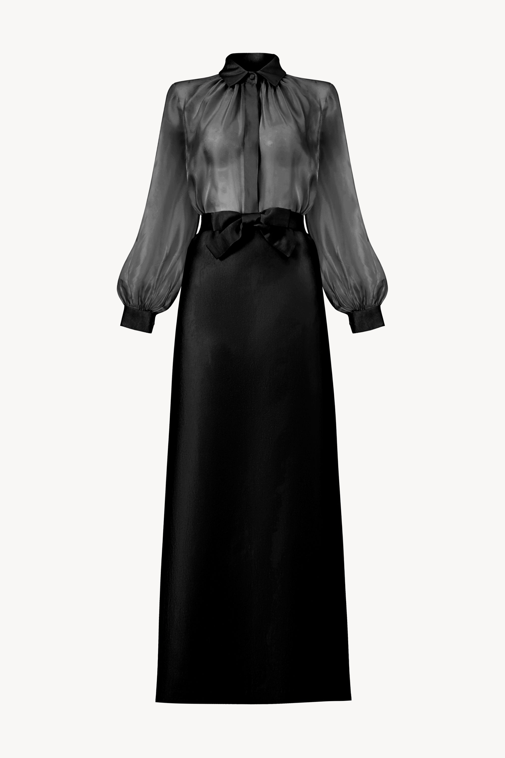 CHANSON Long Shirtdress
