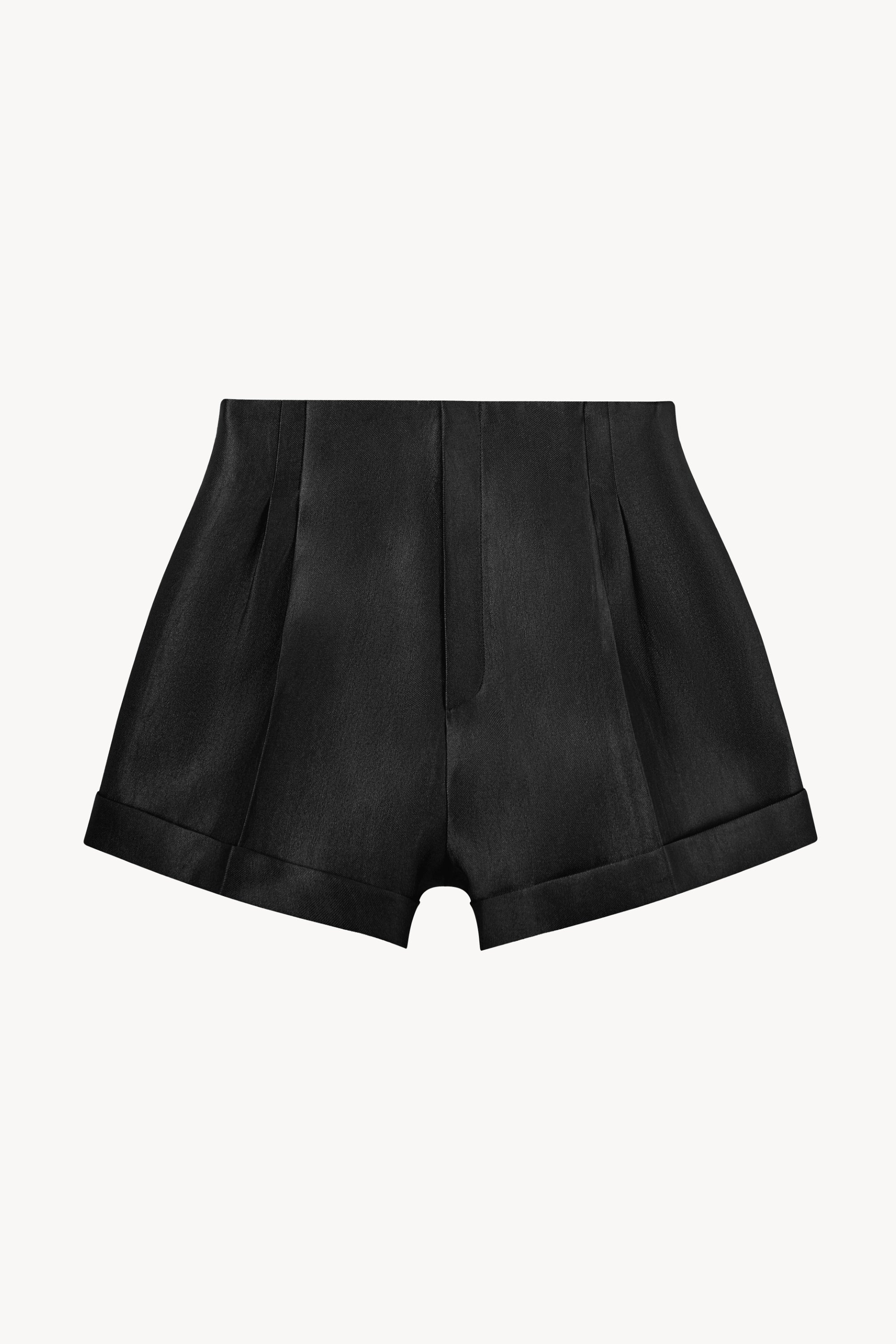 Turn-up Hem Flared Shorts