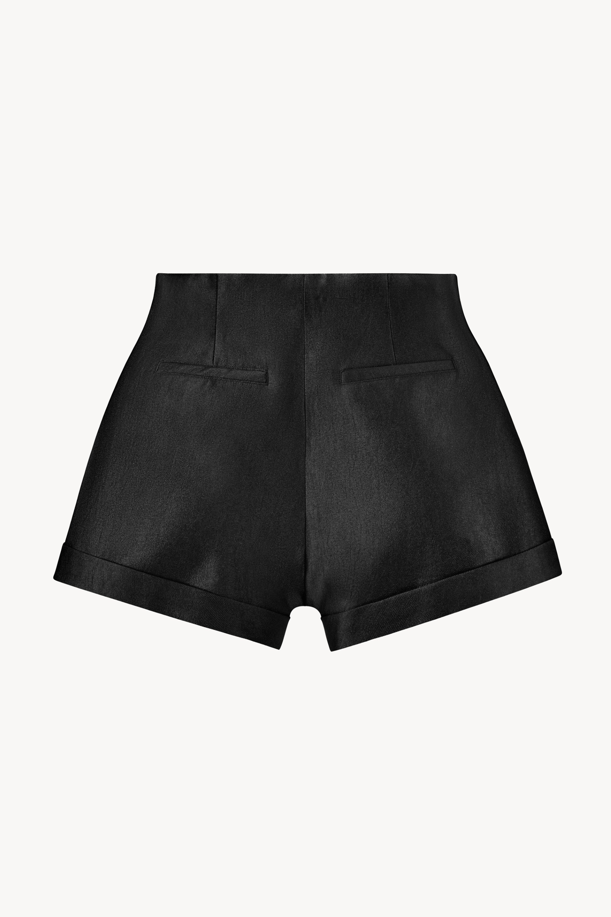 Turn-up Hem Flared Shorts