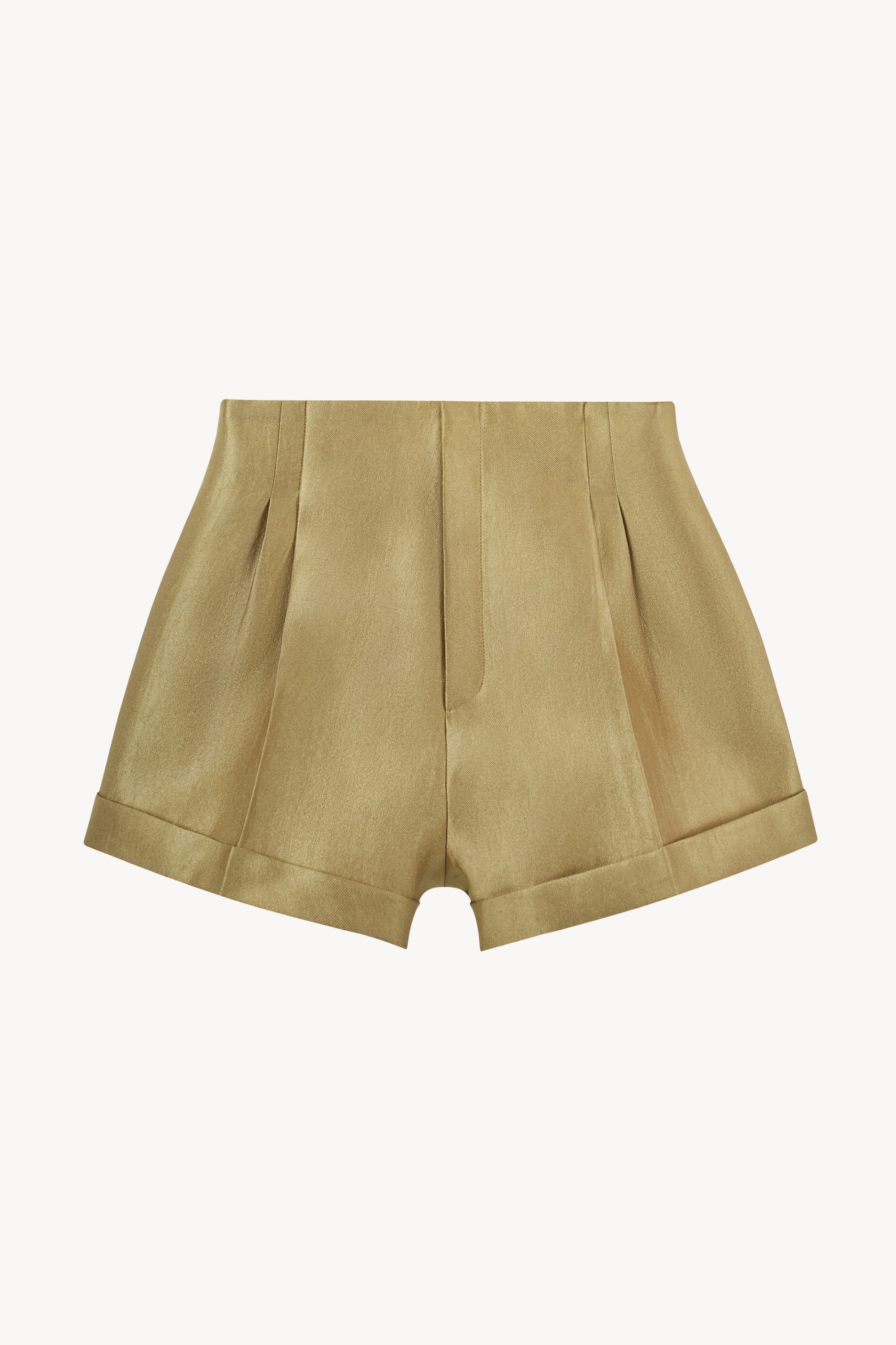 Turn-up Hem Flared Shorts