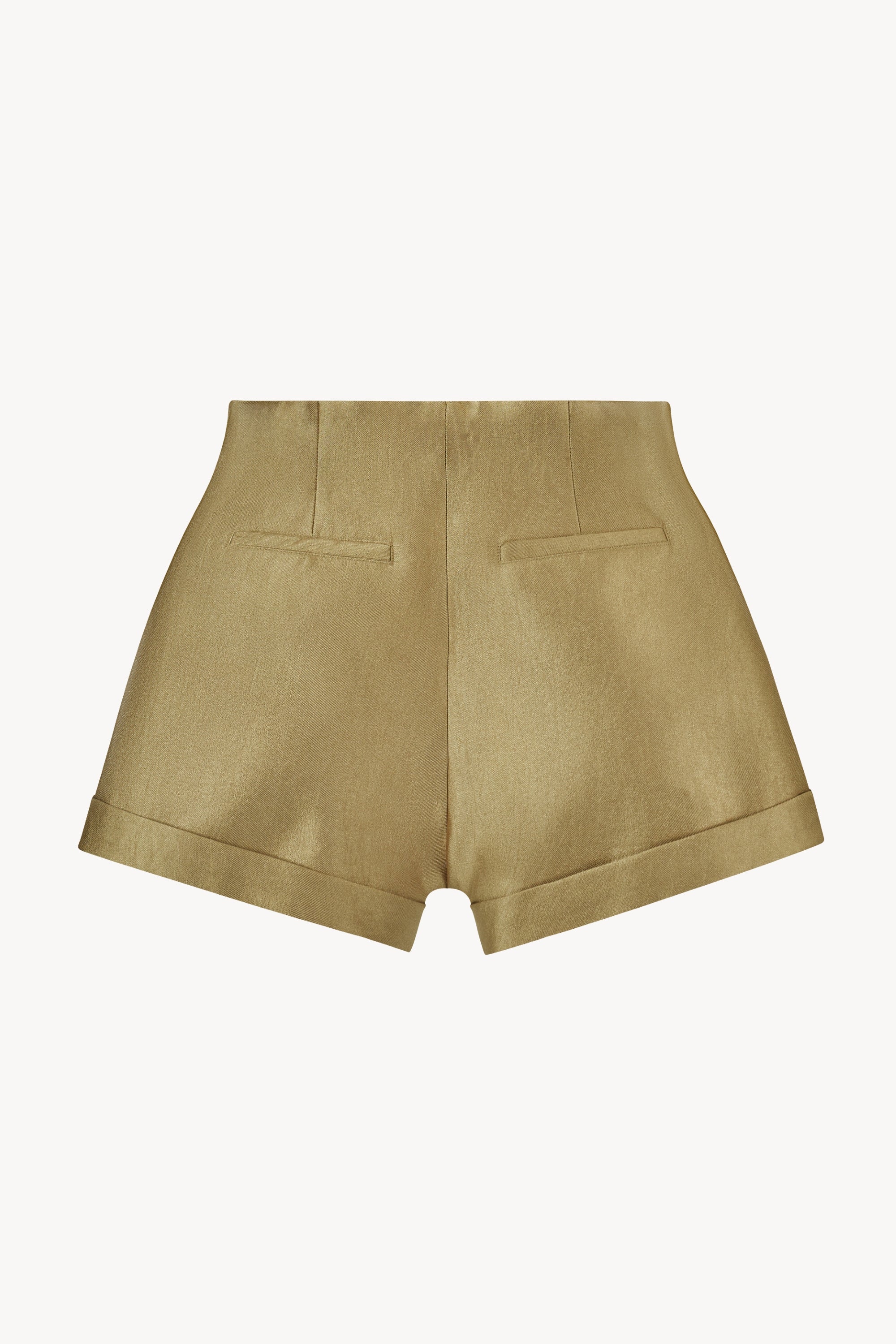 Turn-up Hem Flared Shorts