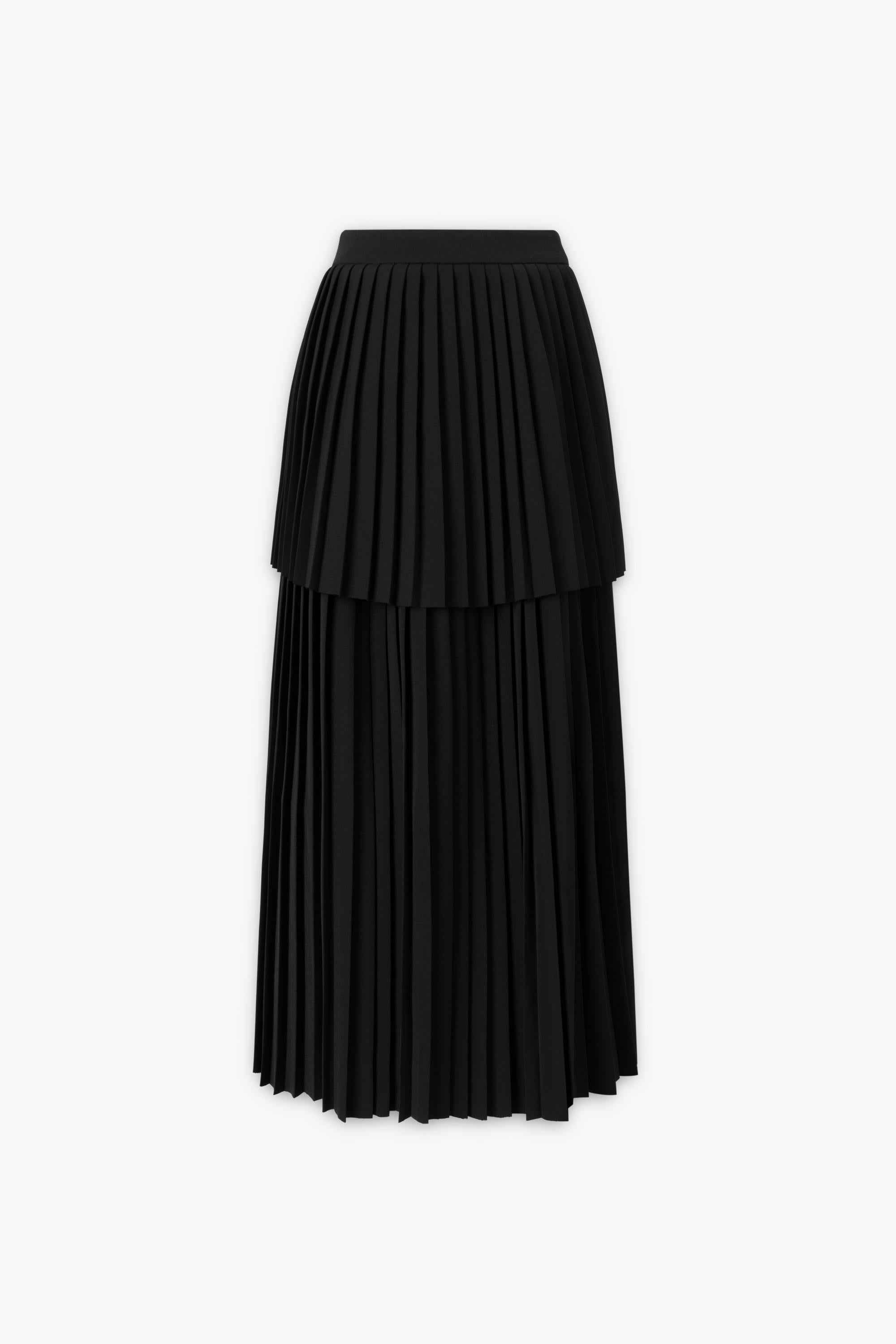 Pleated Tiered Skirt