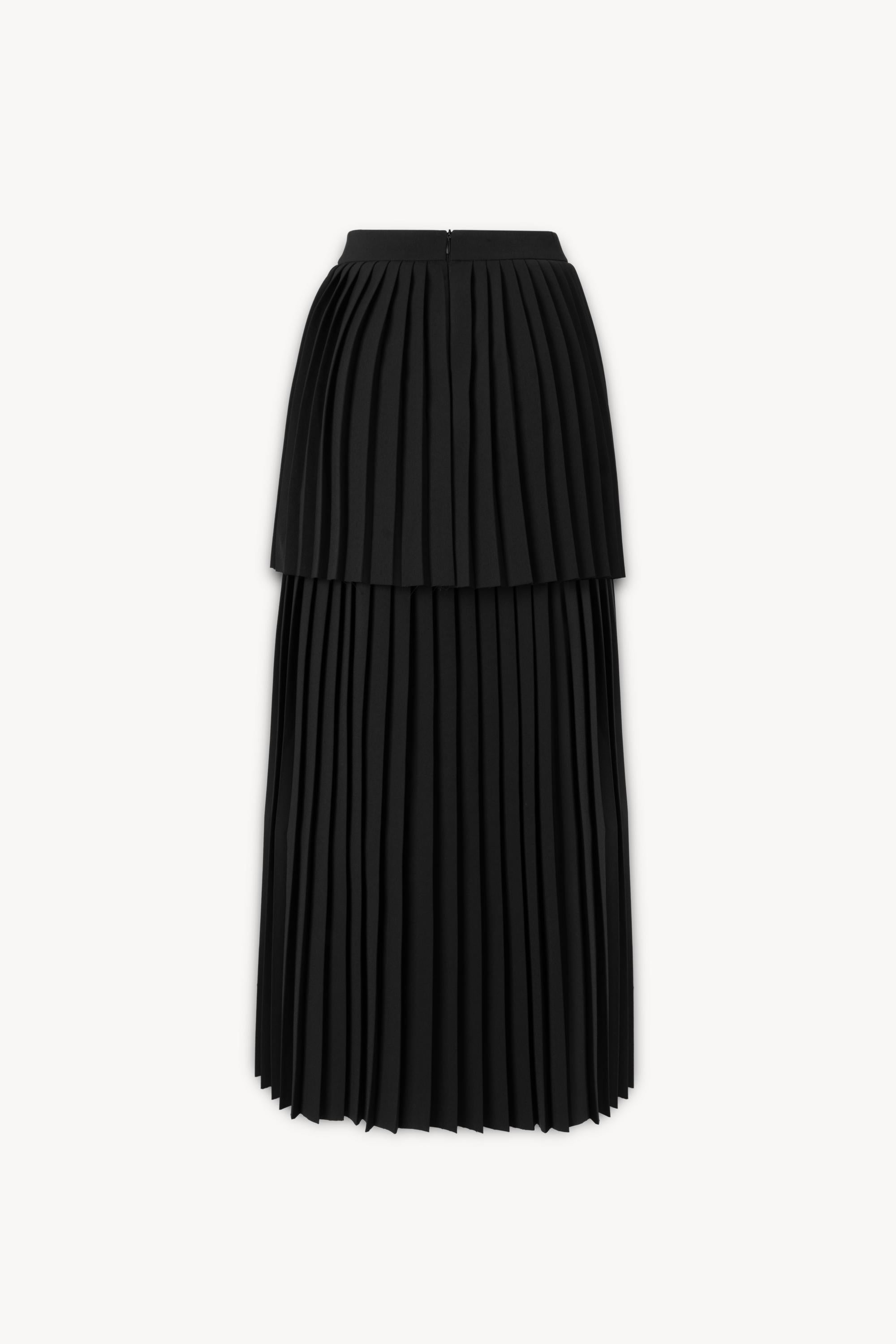 Pleated Tiered Skirt