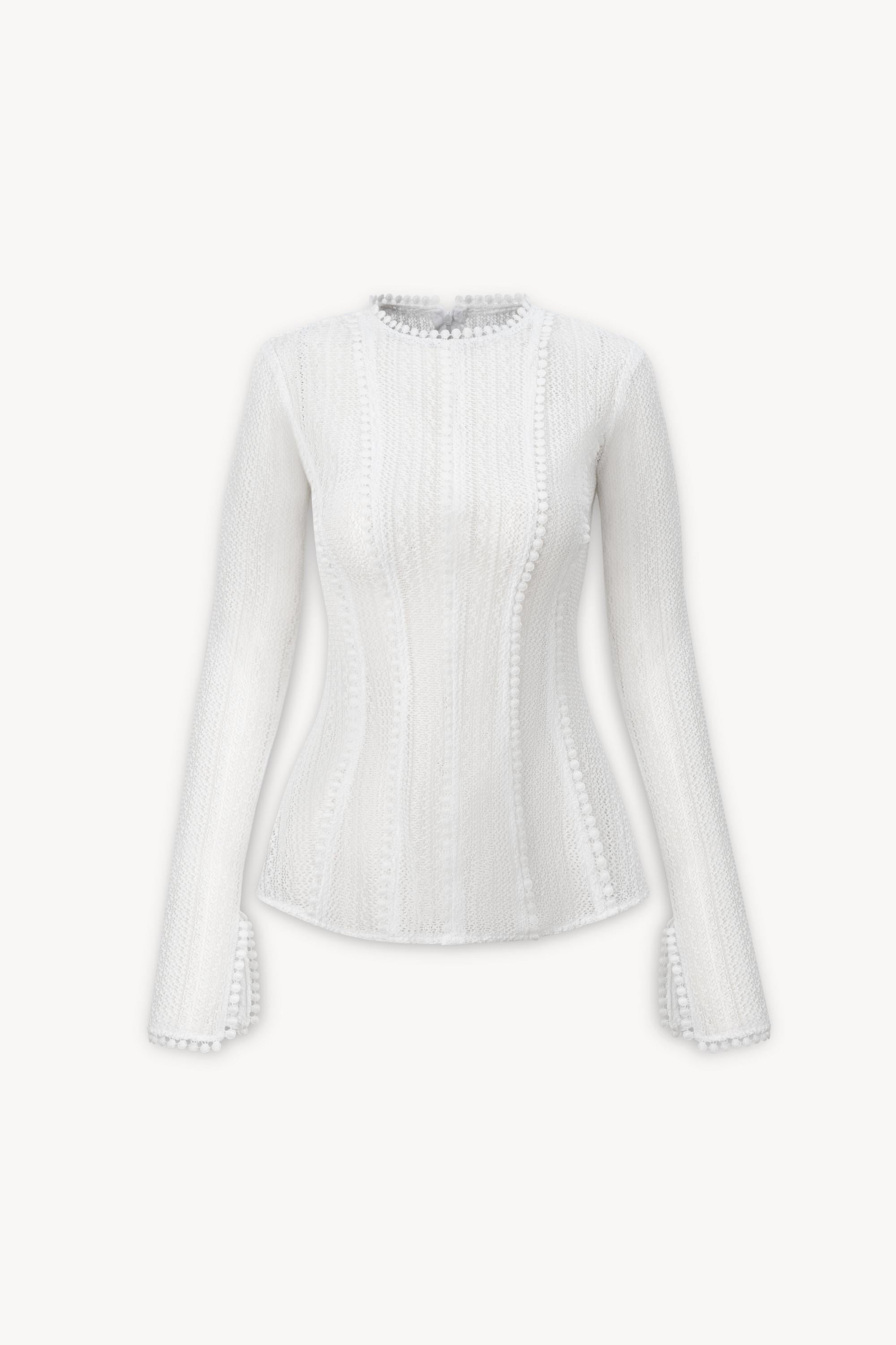 PERETTI Crochet Top with Sleeves