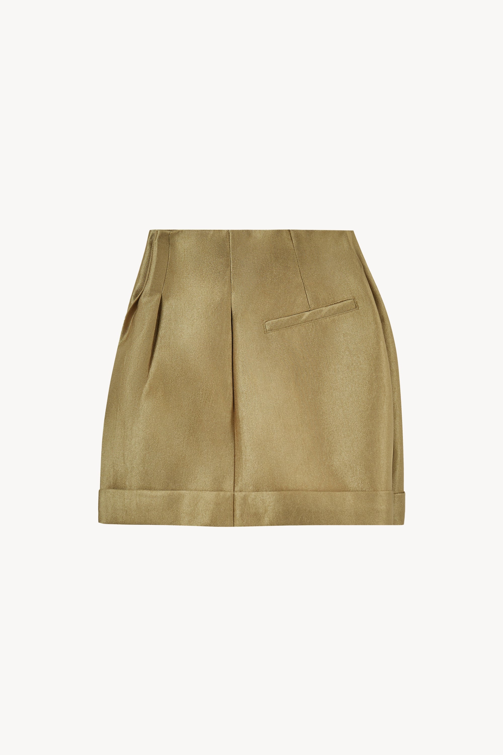 Turn-up Hem Flared Shorts