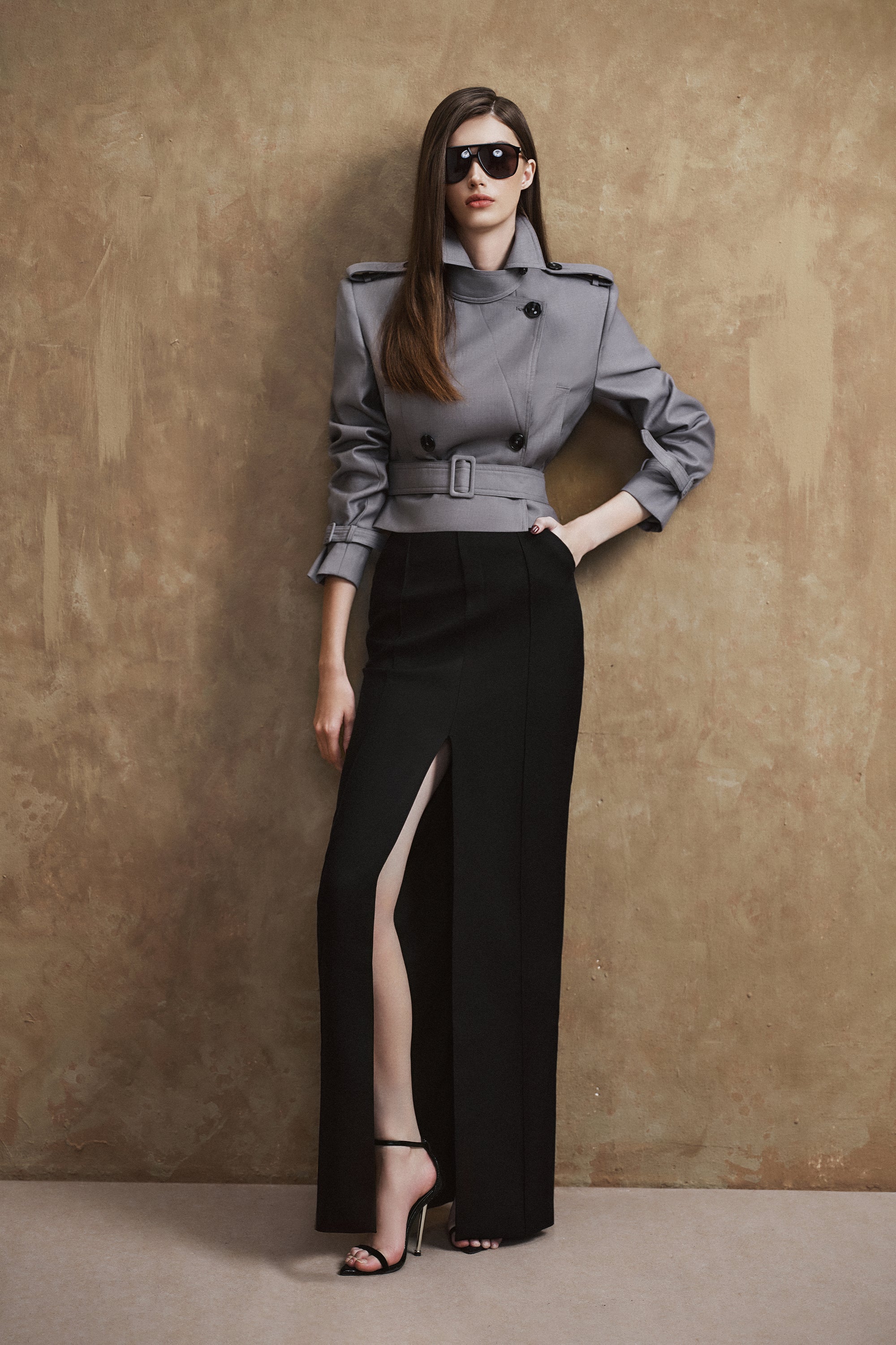 Front-slit Maxi Skirt