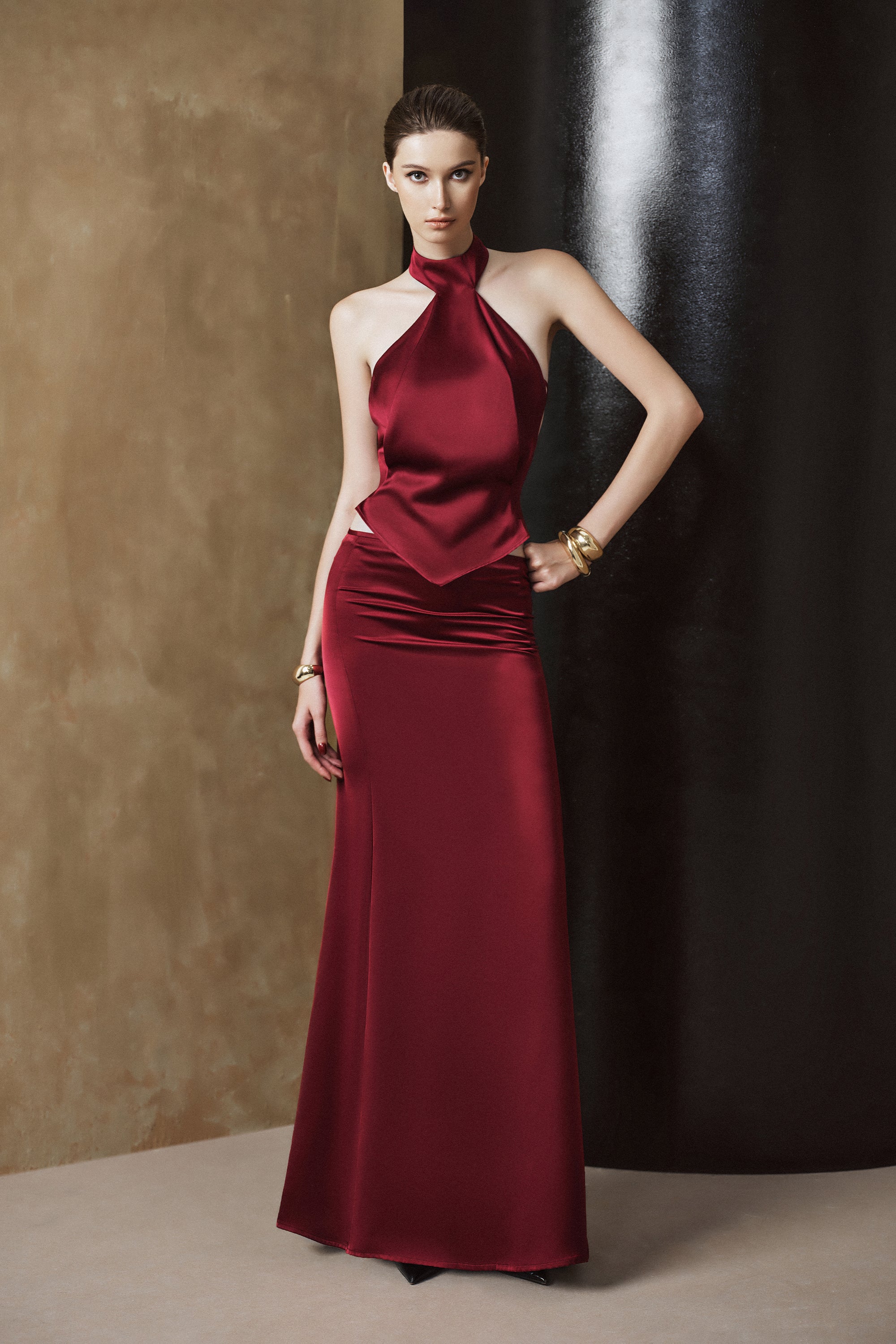 Silk Low-waist Skirt