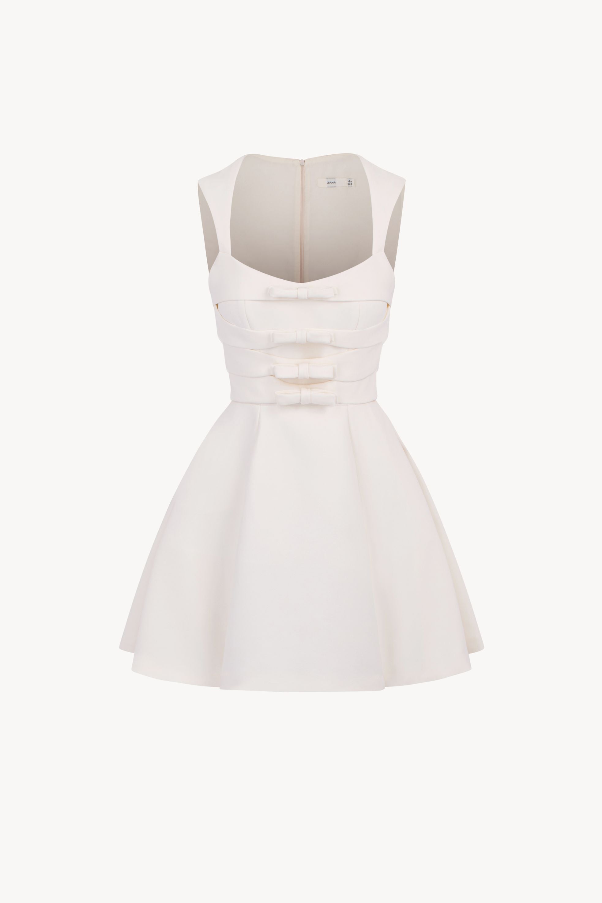 DOMINIQUE Bow Detail Mini Dress – GIANA official website