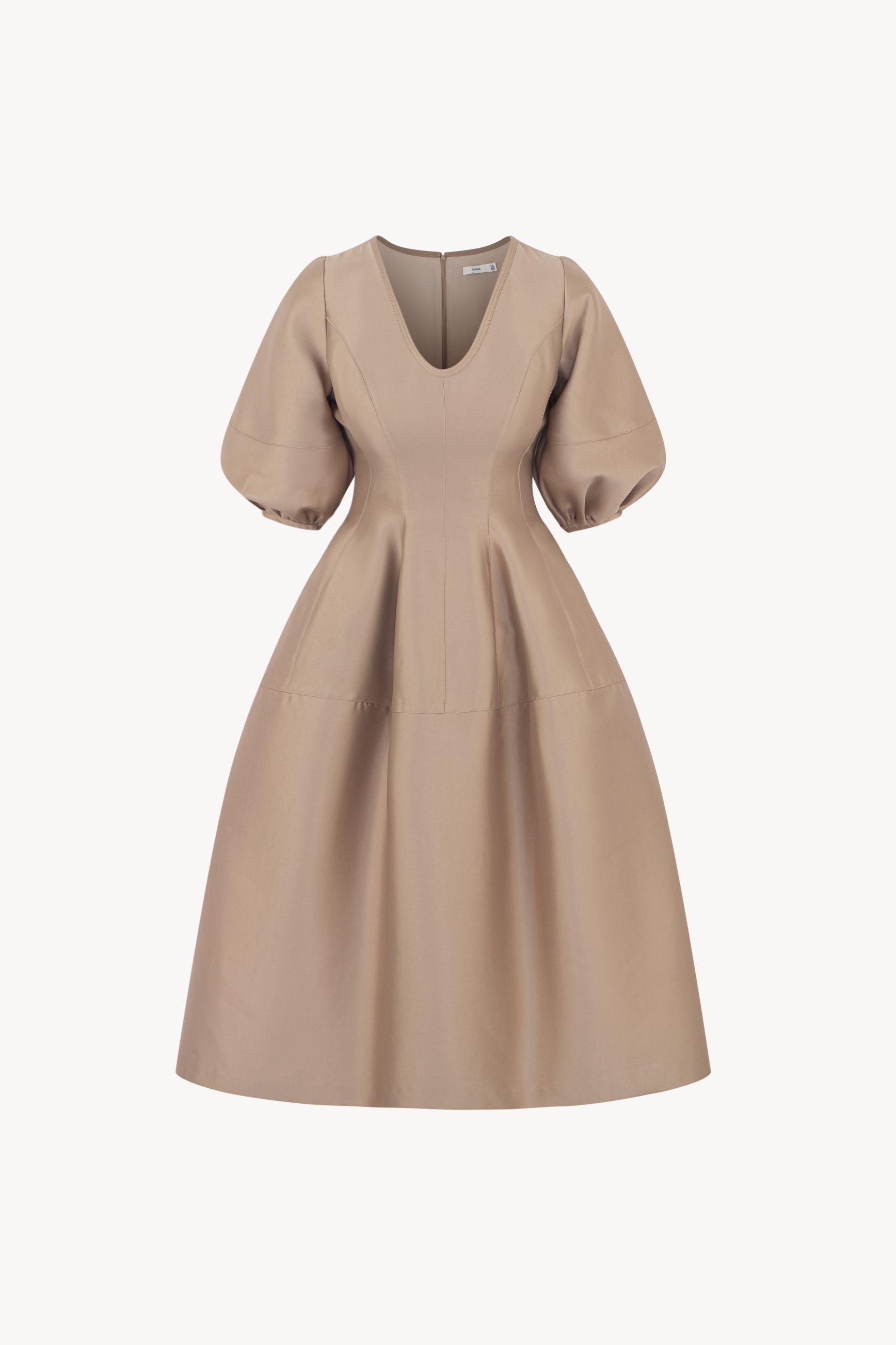 DUMAS Puff-sleeve Midi Dress